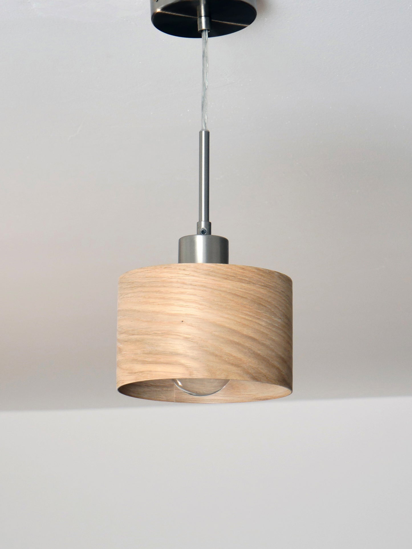 L24 D Handmade Oak wood veneer pendant Lamp