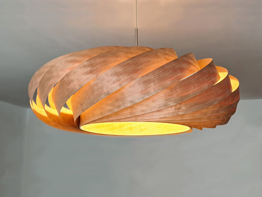 L06C, 80cm Handmade cherry veneer pendant lamp
