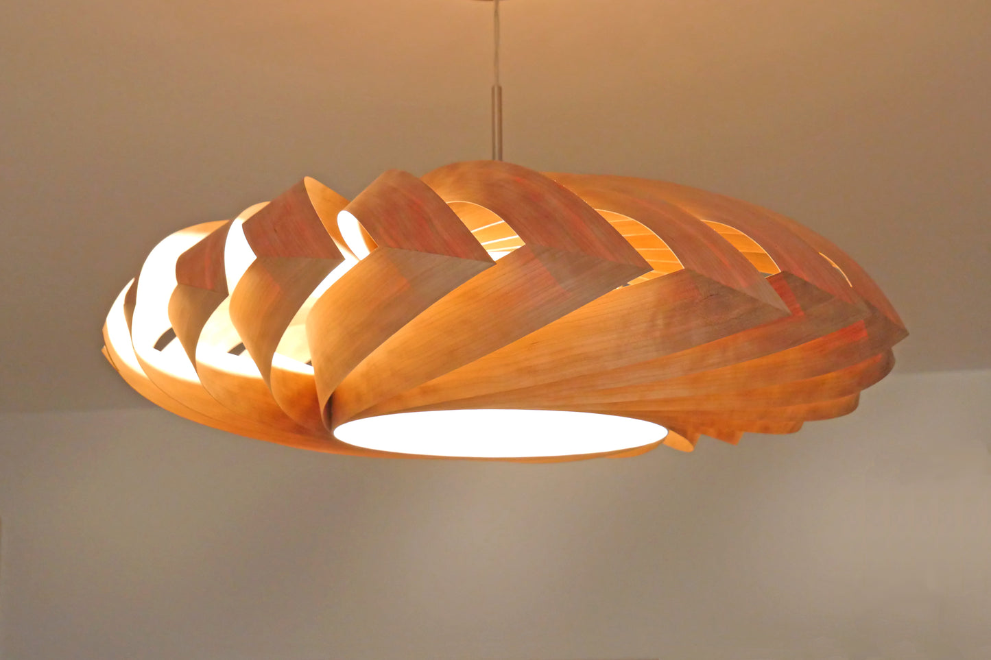 L22C, 70-80cm Handmade cherry wood pendant lamp