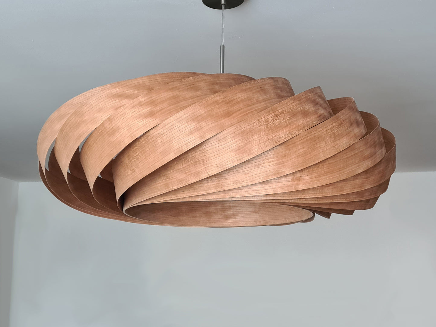 L06C, 80cm Handmade cherry veneer pendant lamp