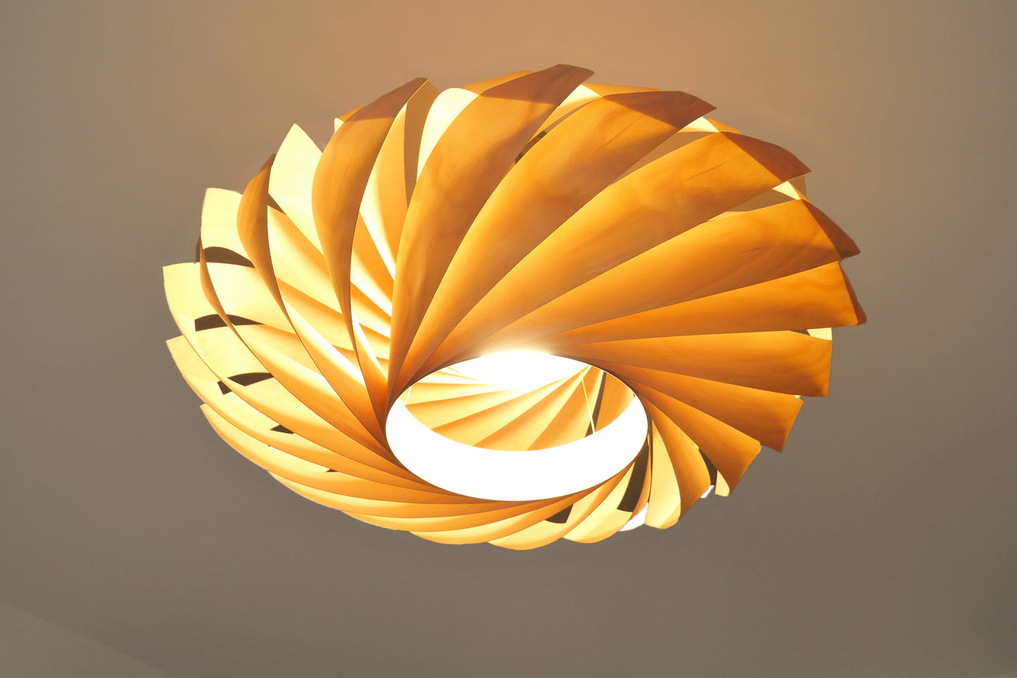 L22B, 70-80cm Handmade  birch wood pendant lamp