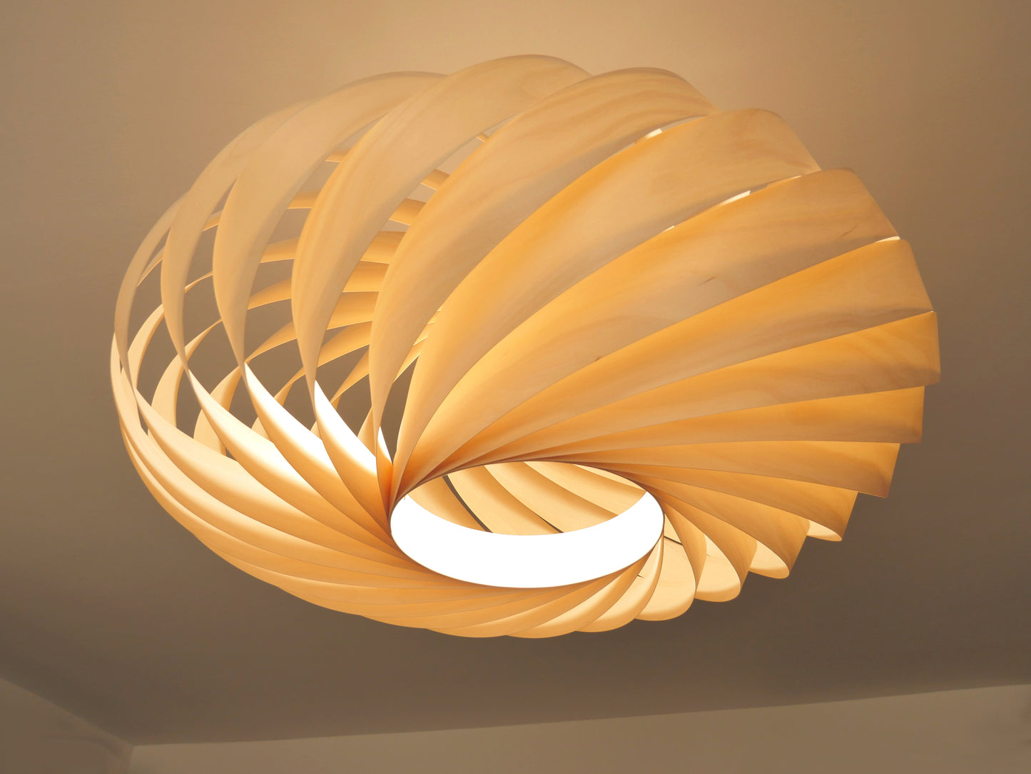 L06B, 80cm Handmade pendant lamp from birch veneer