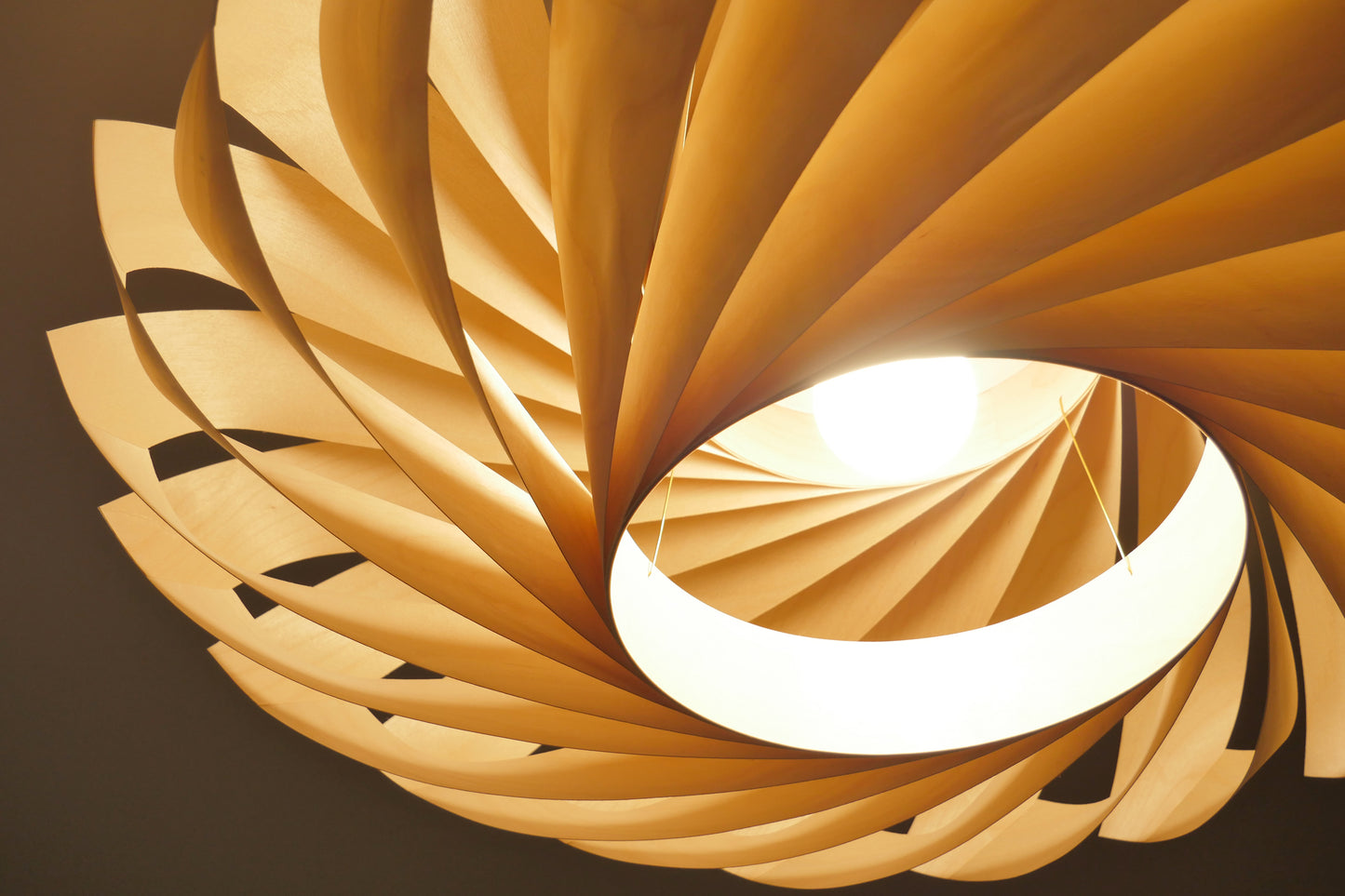 L22B, 70-80cm Handmade  birch wood pendant lamp