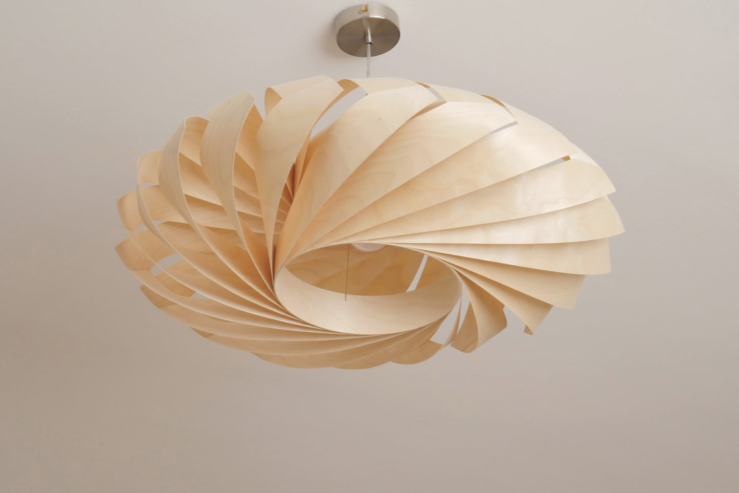 L22B, 70-80cm Handmade  birch wood pendant lamp