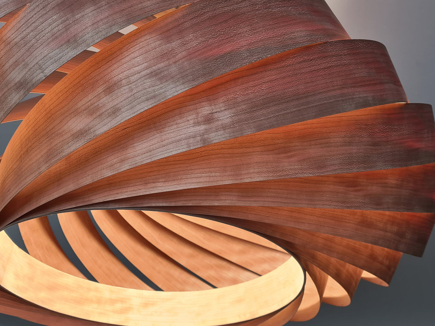 L06C, 80cm Handmade cherry veneer pendant lamp