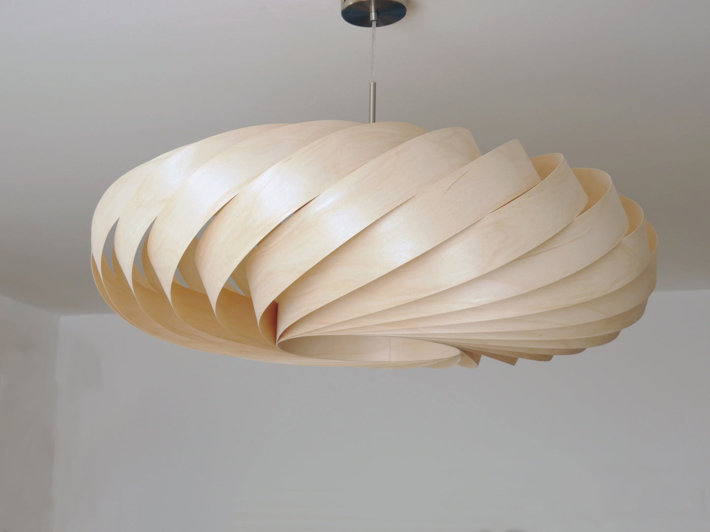 L06B, 80cm Handmade pendant lamp from birch veneer