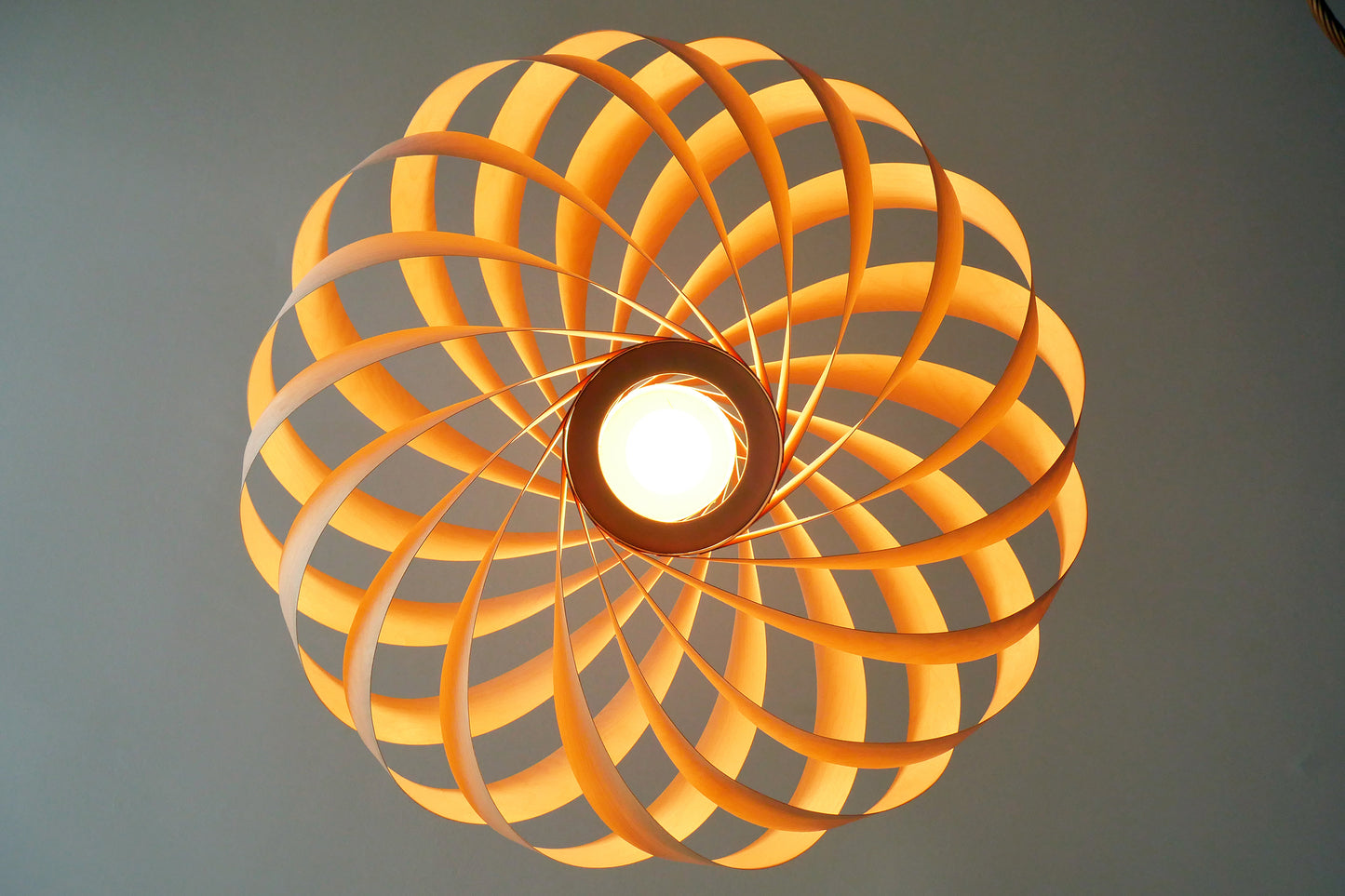 L06B, 60-70cm Handmade pendant lamp from birch veneer