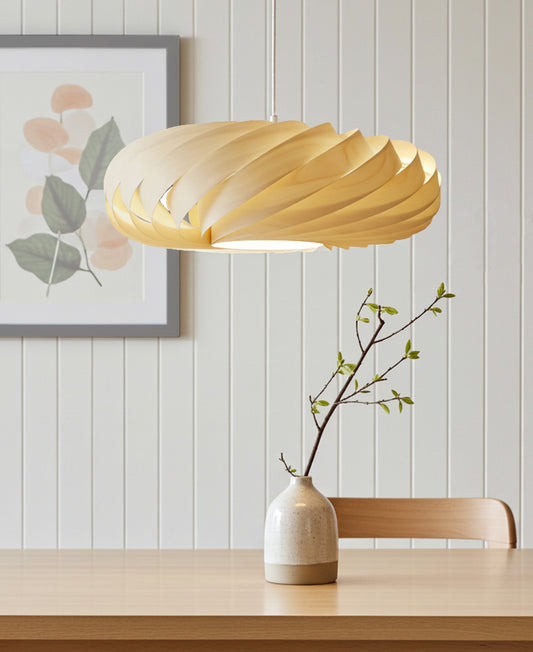 L06B, 80cm Handmade  birch wood pendant lamp