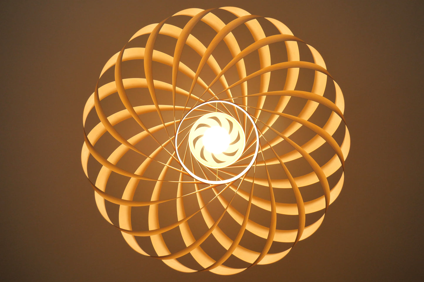 L06B, 60-70cm Handmade pendant lamp from birch veneer