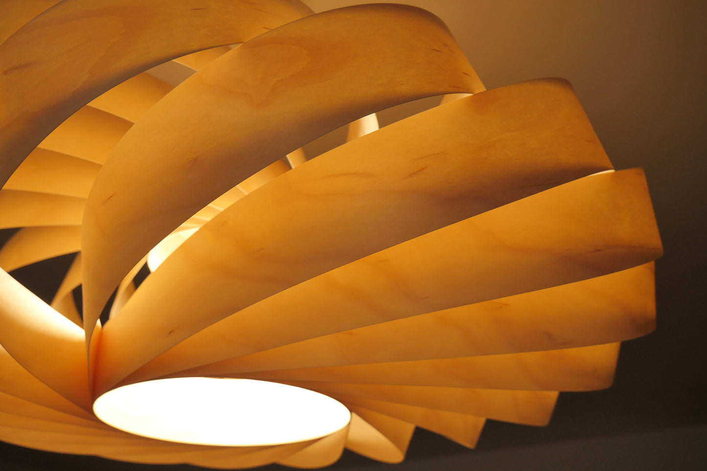 L06B, 60-70cm Handmade pendant lamp from birch veneer