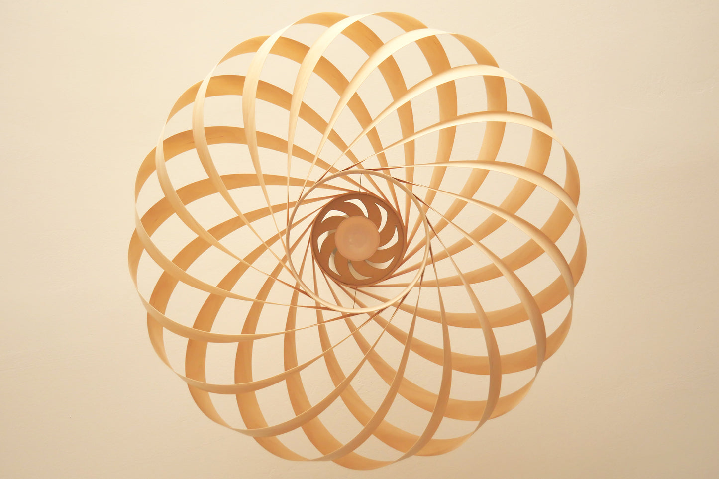 L06B, 60-70cm Handmade pendant lamp from birch veneer