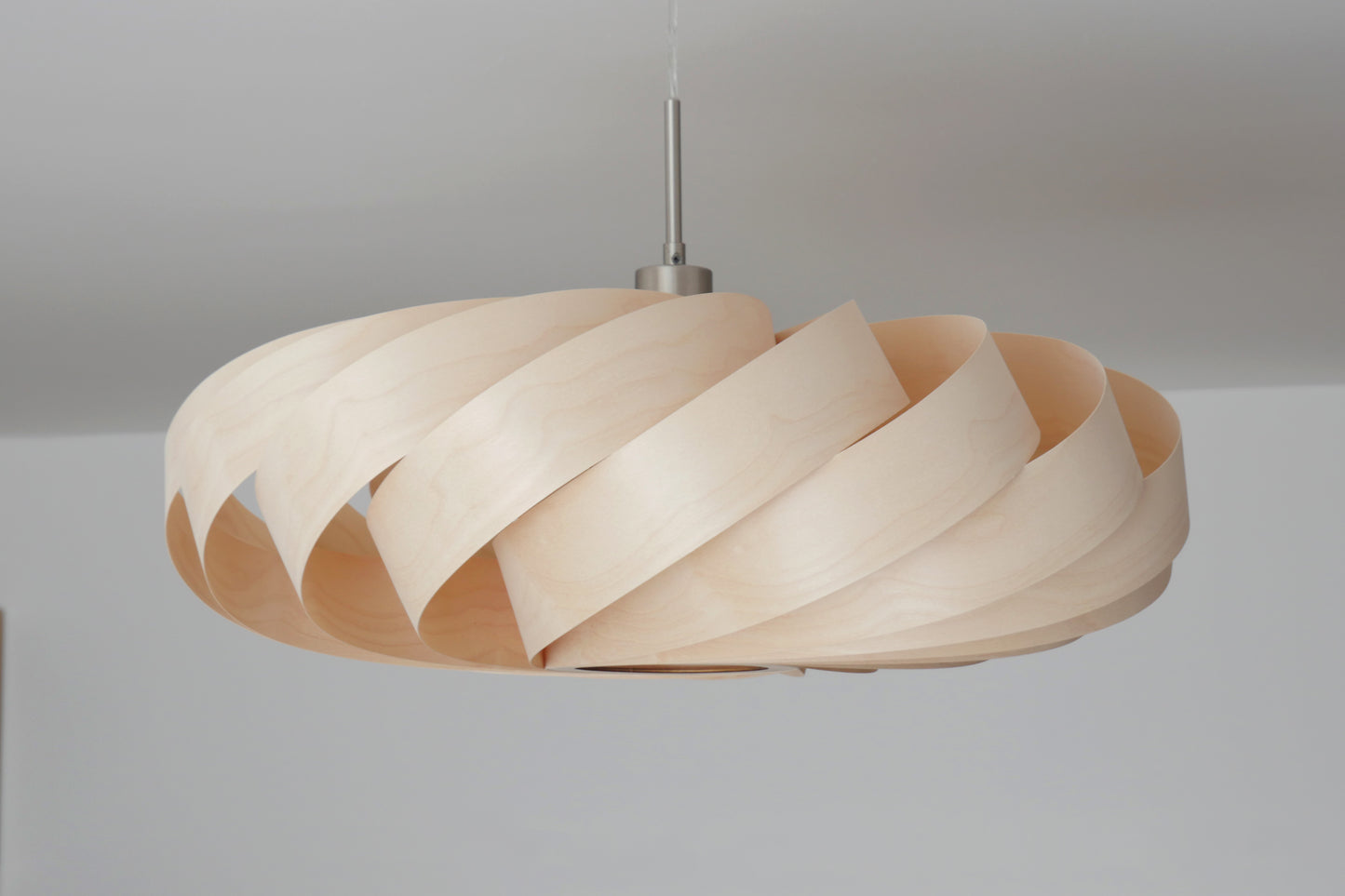 L06B, 60-70cm Handmade pendant lamp from birch veneer