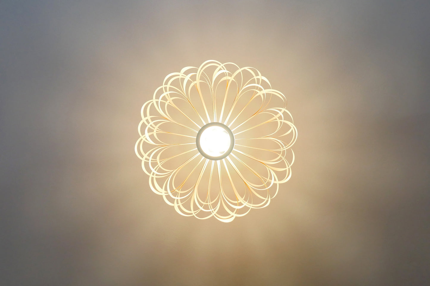 L09B, 60-70cm Handmade pendant lamp from birch veneer