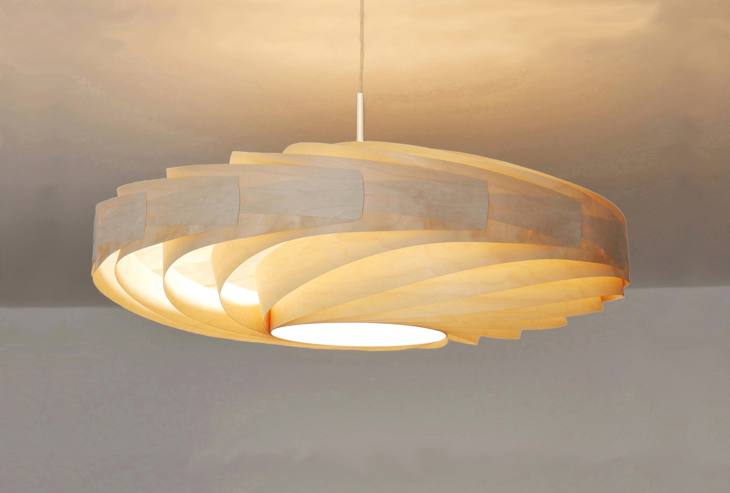 L21B, 60-80cm Handmade  birch wood pendant lamp