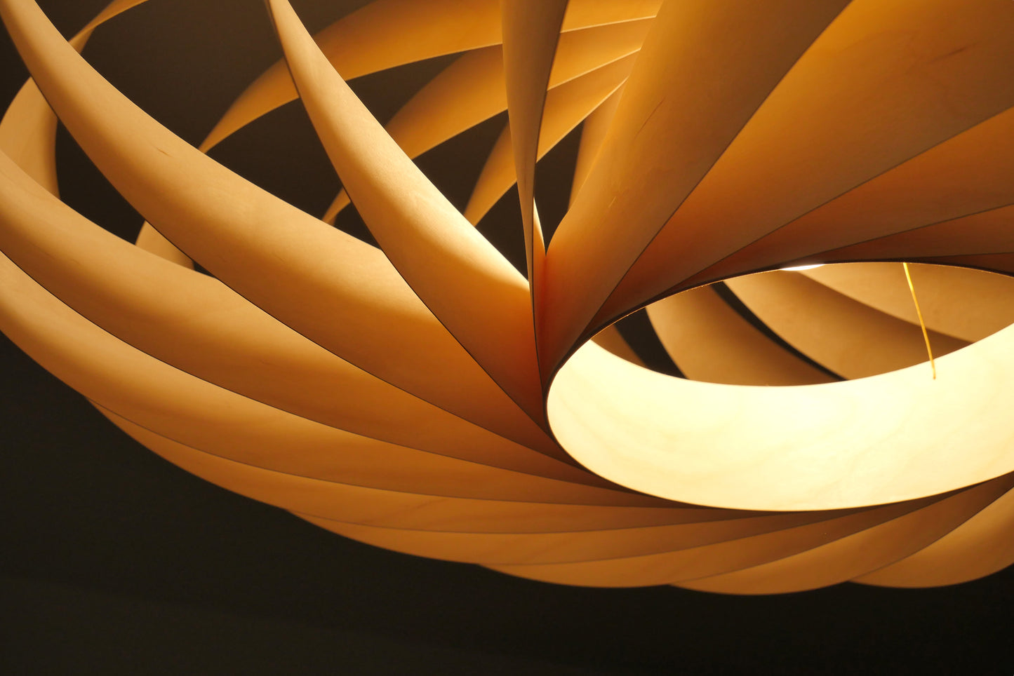 L06B, 60-70cm Handmade pendant lamp from birch veneer