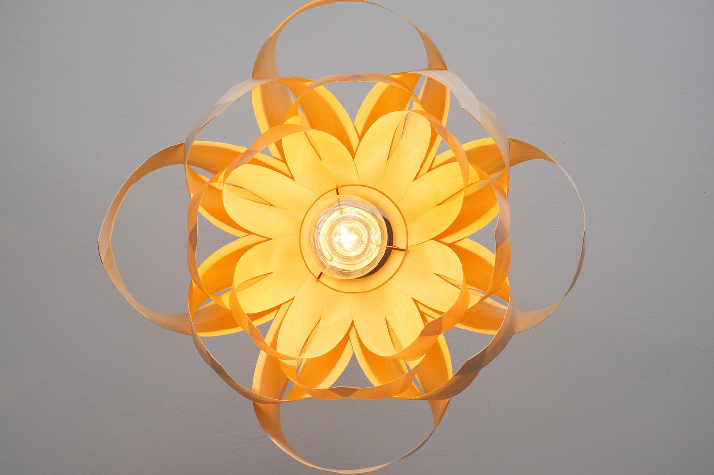 L18B, 50cm Handmade pendant lamp from birch veneer