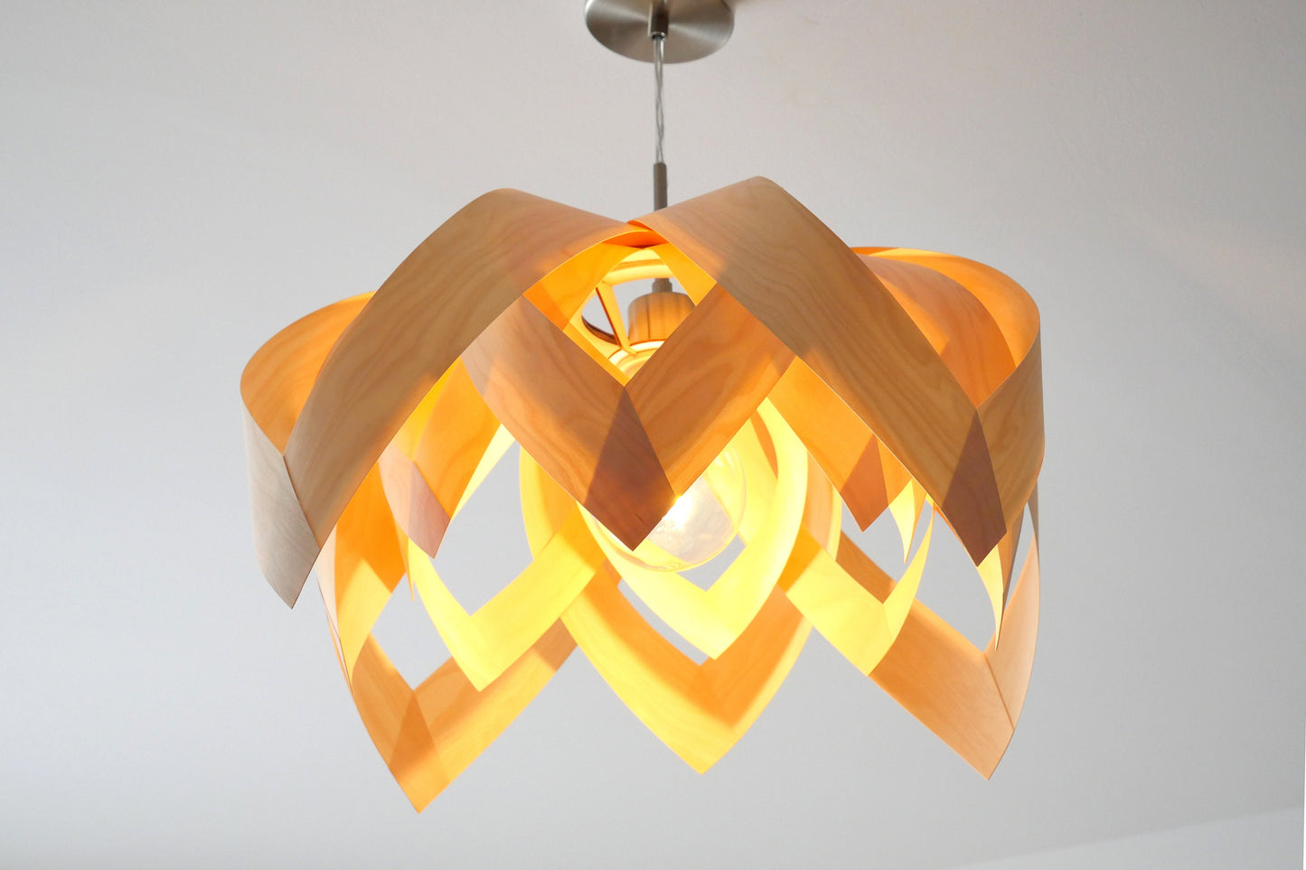L18B, 50cm Handmade pendant lamp from birch veneer