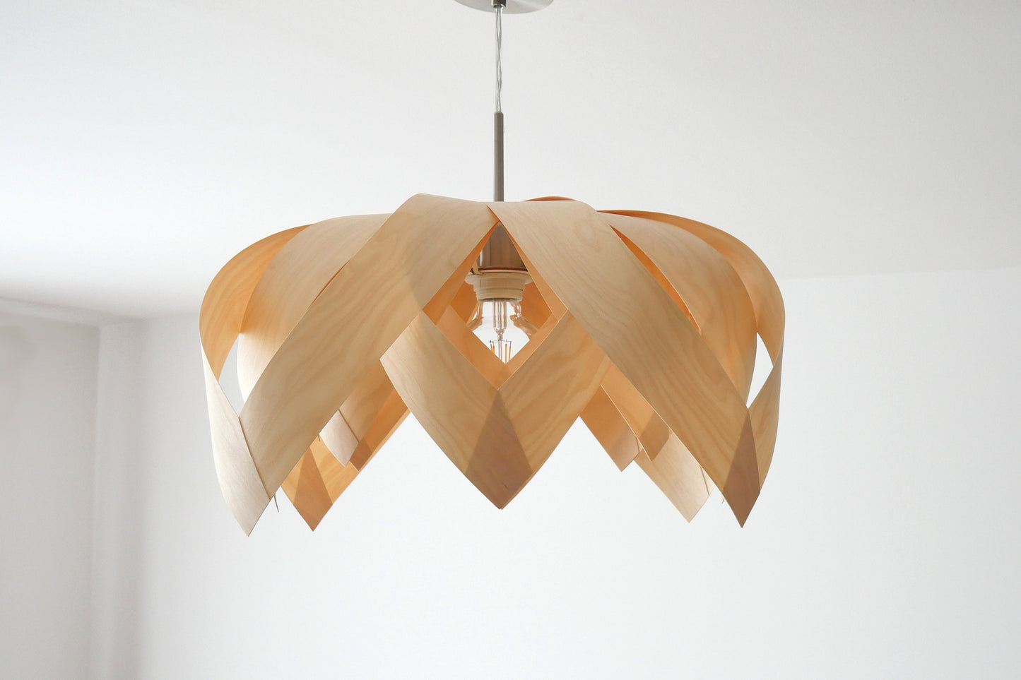 L18B, 50cm Handmade pendant lamp from birch veneer